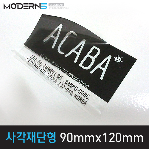 [투명데드롱지25μ] 사각 재단형 스티커 90x120mm