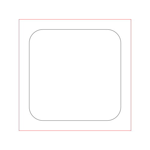 [일반스티커] 정사각 라운드 스티커 60x60mm