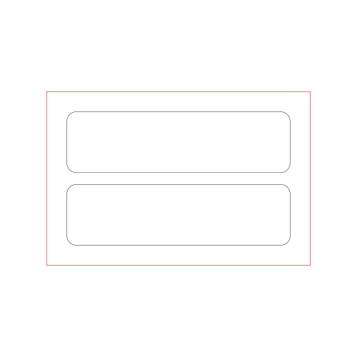 [일반스티커] 직사각 라운드 스티커 55x15mm (1세트 2개)