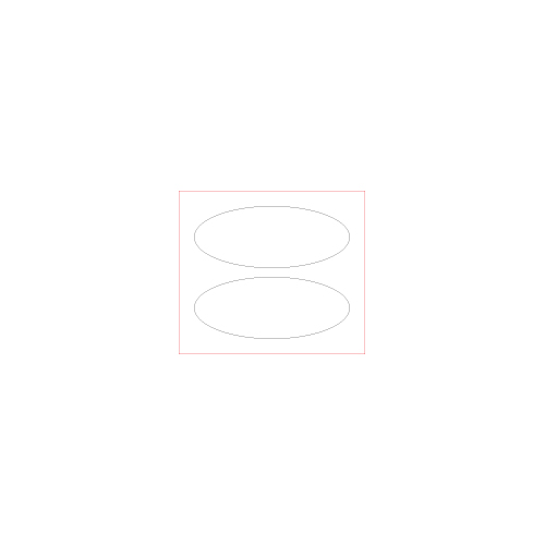 [일반스티커] 타원형 스티커 50x20mm (1세트 2개)