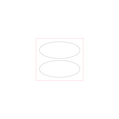 [일반스티커] 타원형 스티커 60x25mm (1세트 2개)